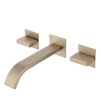 Смеситель ABBER Wasserfall AF8612G для раковины скрытого монтажа, золото матовое схема 1