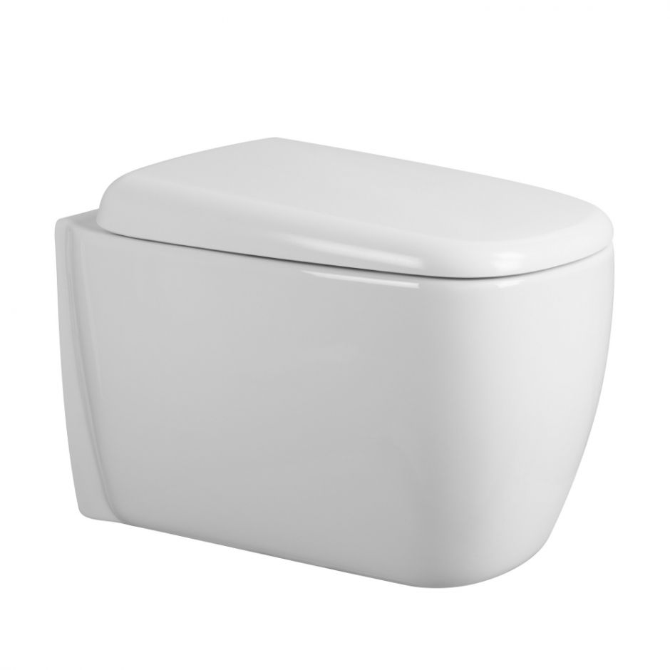 Изображение Унитаз ABBER Rechteck AC1217 подвесной белый, безободковый, смыв торнадо