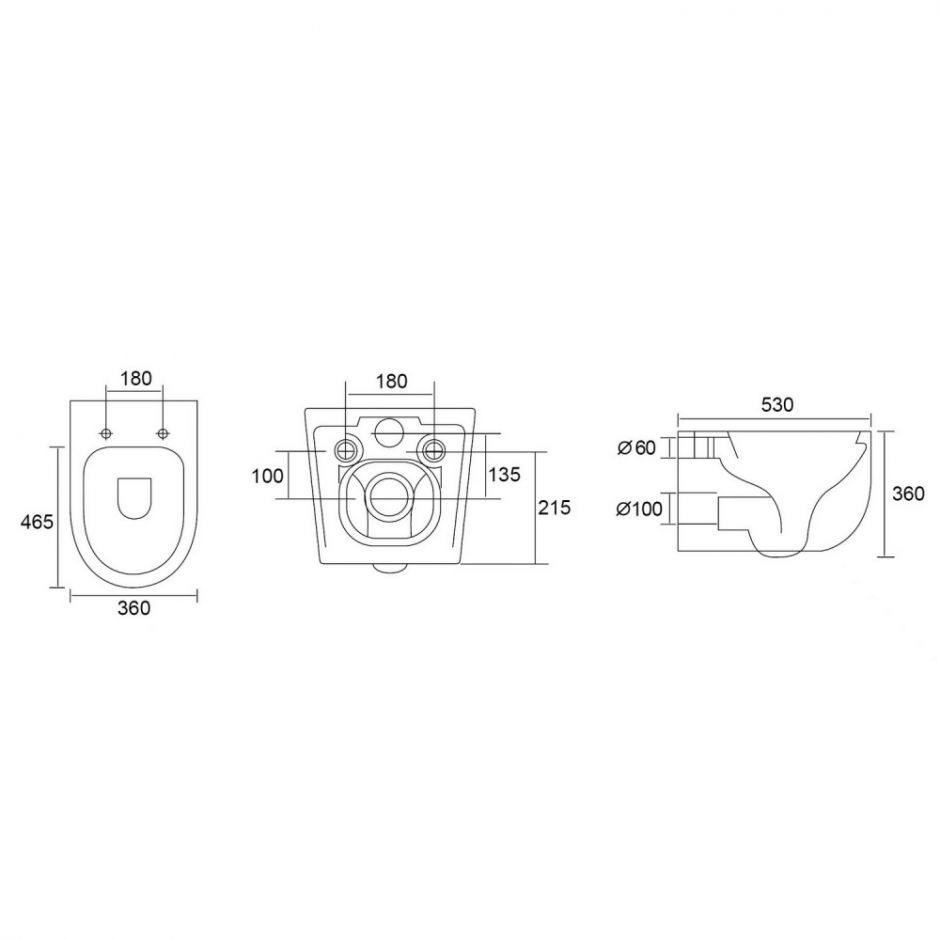 Унитаз ABBER Bequem AC1104TN подвесной белый, безободковый, смыв торнадо ФОТО