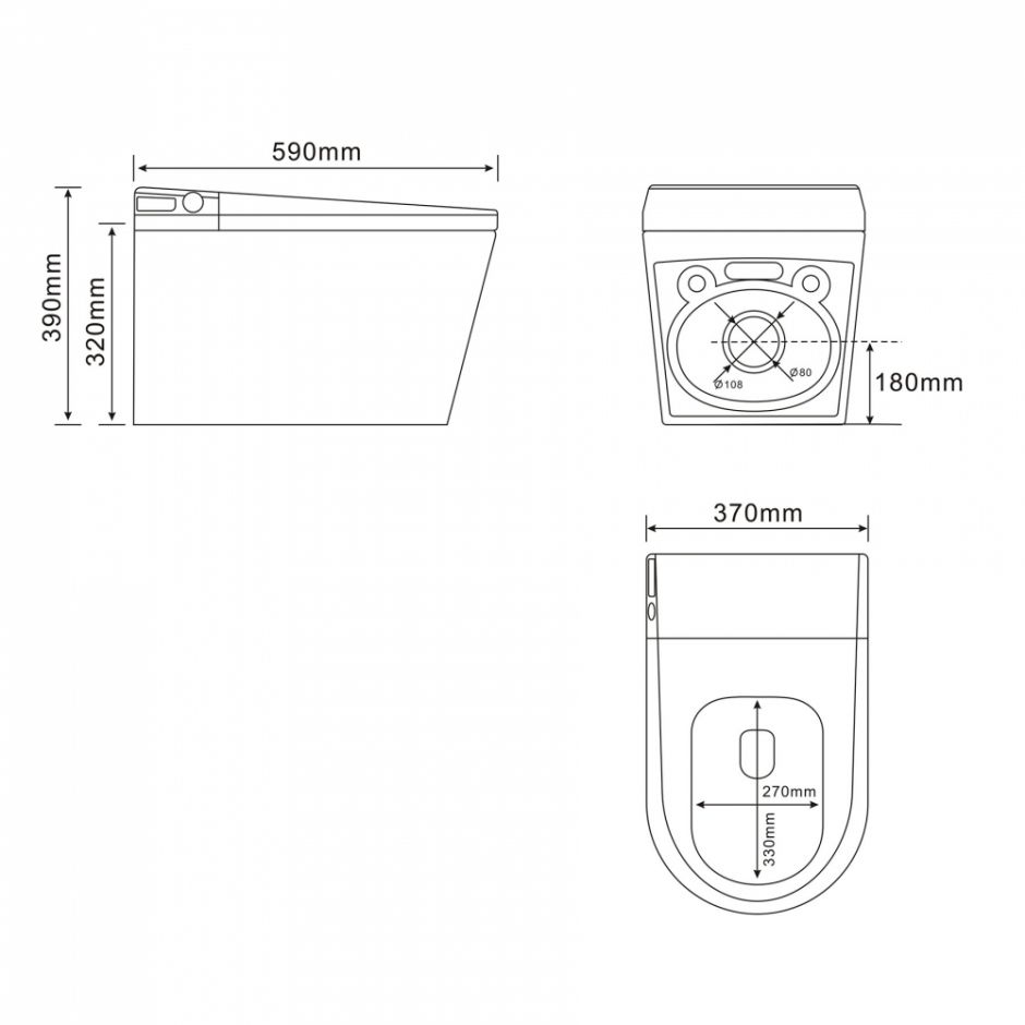 Электронный унитаз-биде ABBER Bequem AC1119S подвесной белый ФОТО