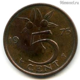 Нидерланды 5 центов 1973