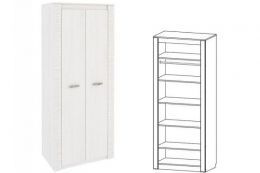 Шкаф 2-х створчатый Ривьера (ш901*г438*в2204мм) Анкор светлый