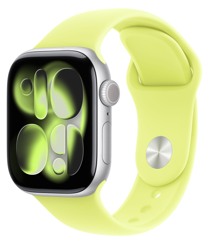 Apple Watch Series 11, 42 mm, Silver Aluminium Purple Fog Sport Band M/L