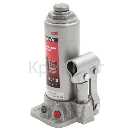 Домкрат гидравлический бутылочный, 3 т, высота подъема 194-372 мм Matrix