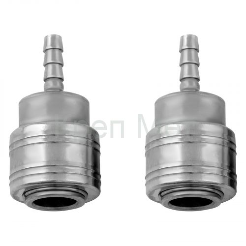 Муфта универсальная быстросъемная ("мама") 1/4, со штуцером "елка" под шланг 6 мм, 2 шт, Stels