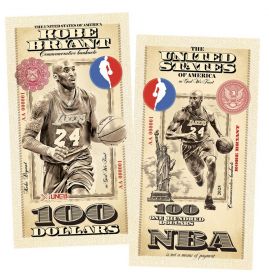 100 долларов (USA Dollars) — США. Коби Брайант (Kobe Bryant) NBA. Памятная банкнота. UNC Oz Msh