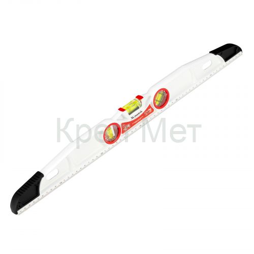 Уровень алюминиевый литой, фрезерованный, 3 глазка, две ударные площадки, 600 мм Matrix