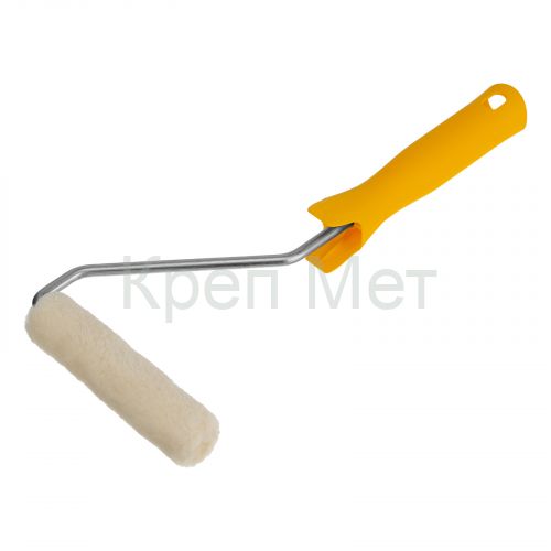 Мини-валик в сборе "Лаки" , 110 мм, ворс 5 мм, D 16 мм, D ручки 6 мм, Велюр Сибртех