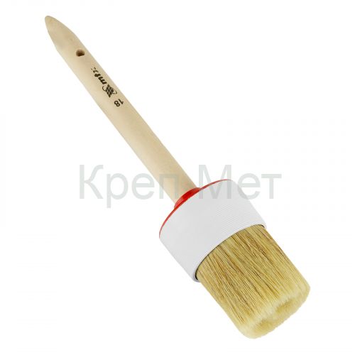 Кисть круглая №18 (60 мм) натуральная щетина, деревянная ручка MTX