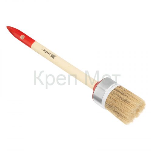 Кисть круглая, Профи №8 (35 мм) натуральная щетина, деревянная ручка MTX