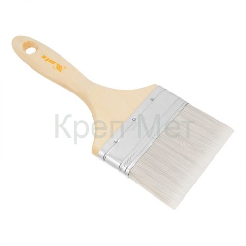 Кисть плоская для лаков "Евро" 4", искусственная щетина, деревянная ручка MTX