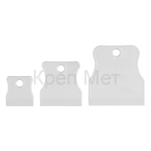 Набор шпателей 40-60-80 мм, белая резина, 3 шт. Sparta