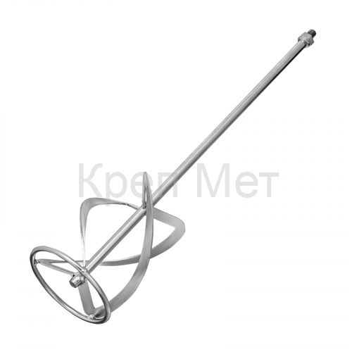 Насадка для миксера, для легких растворов, 140 х 590 мм, оцинкованная, хвостовик резьба М14 Сибртех