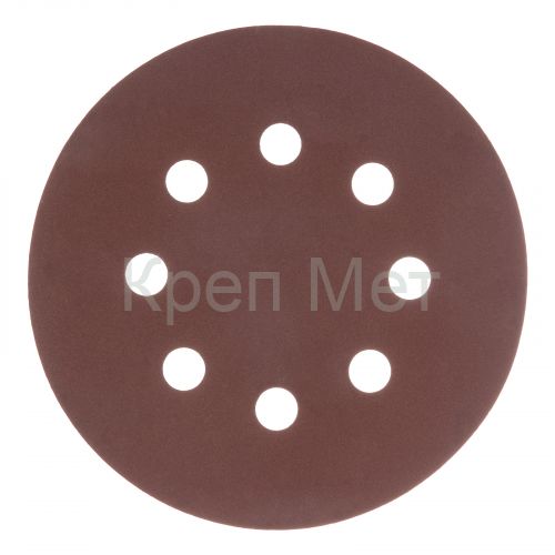 Круг абразивный на ворсовой подложке под "липучку", перфорированный, P 320, 125 мм, 5 шт Matrix