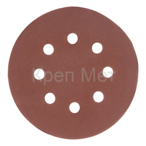 Круг абразивный на ворсовой подложке под "липучку", перфорированный, P 600, 125 мм, 5 шт Matrix