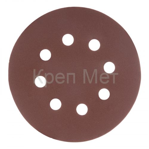 Круг абразивный на ворсовой подложке под "липучку", перфорированный, P 400, 125 мм, 5 шт Matrix