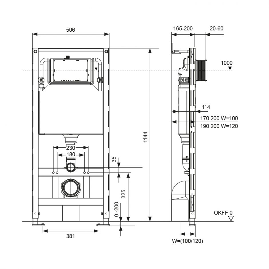 Застенный модуль TECE TECEspring Profil ФОТО