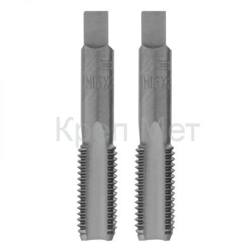 Метчик ручной М16 х 2 мм, комплект из 2 шт Сибртех