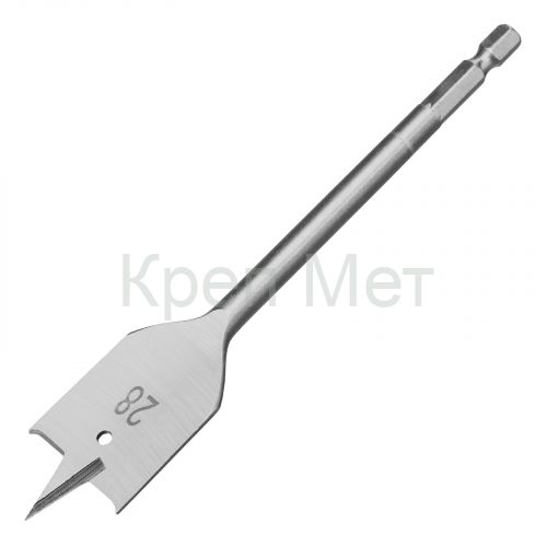 Сверло по дереву перовое, 28 мм, шестигранный хвостовик Matrix