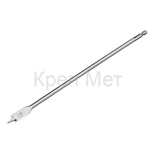 Сверло по дереву перовое удлиненное, 14 х 300 мм, шестигранный хвостовик Matrix