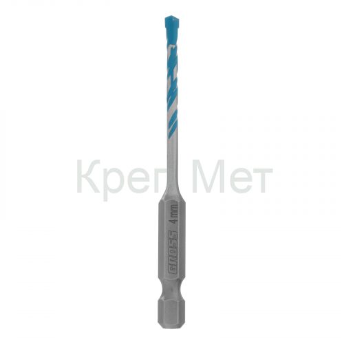 Сверло универсальное, Multipurpose PRO, 6-гр. хвостовик, 4мм Gross