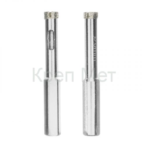 Сверло алмазное по керамограниту, 8 х 67 мм, трехгранный хвостовик, 2 шт Matrix