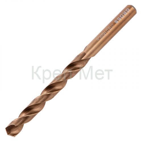 Сверло спиральное по металлу, 9 мм, HSS-Co Gross