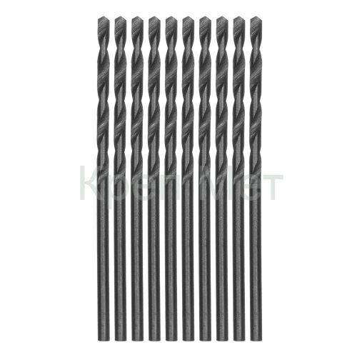 Сверло по металлу, 2 мм, полированное, HSS, 10 шт, цилиндрический хвостовик Matrix