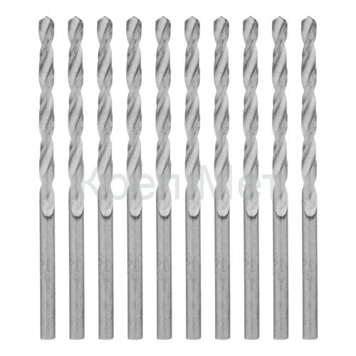 Сверло по металлу, 3,3 мм, полированное, HSS, 10 шт, цилиндрический хвостовик Matrix