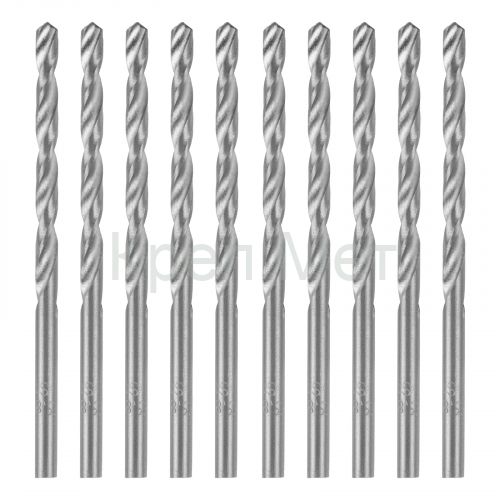 Сверло по металлу, 3.8 мм, полированное, HSS, 10 шт, цилиндрический хвостовик Matrix