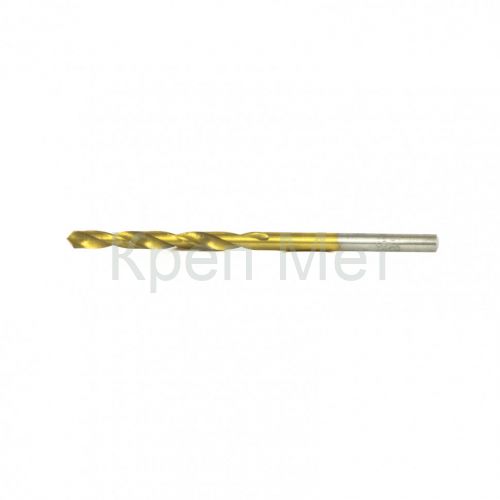 Сверло по металлу, 3.8 мм, HSS, нитридтитановое покрытие, цилиндрический хвостовик Matrix