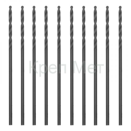 Сверло по металлу, 1 мм, полированное, HSS, 10 шт цилиндрический хвостовик Matrix