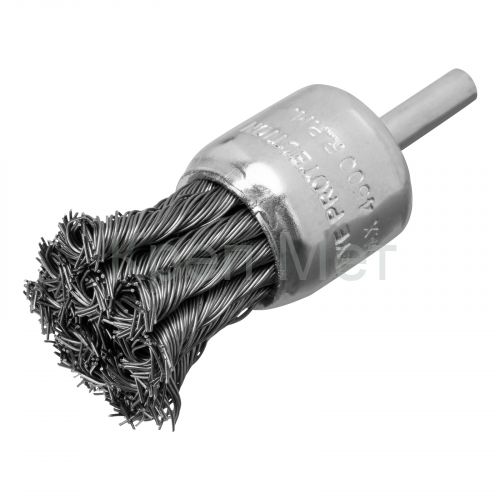 Щетка для дрели, 30 мм, "чашка" со шпилькой, крученая металлическая проволока Matrix