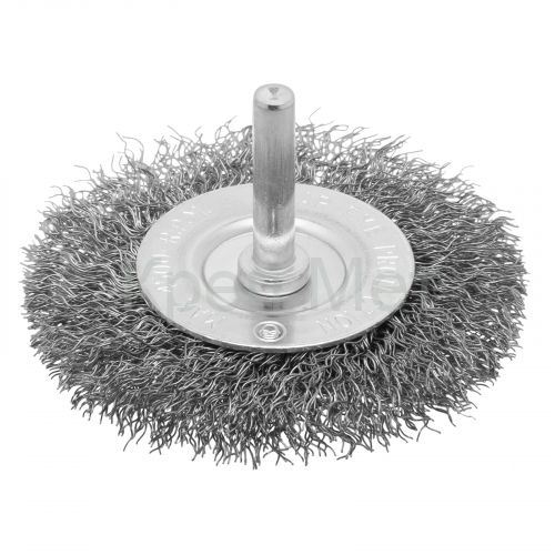 Щетка для дрели, 75 мм, плоская со шпилькой, витая проволока Сибртех