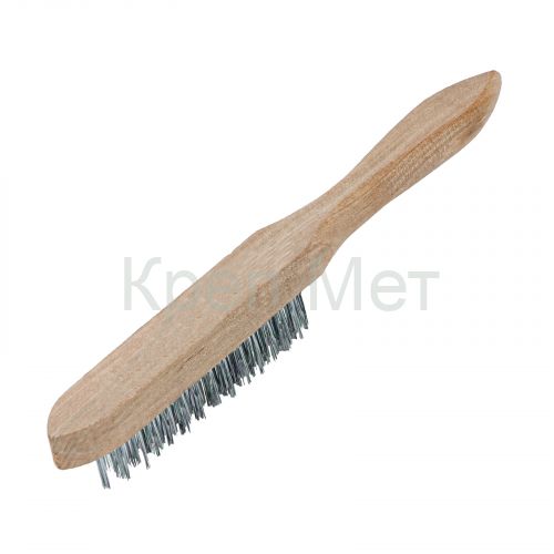 Щетка трехрядная металлическая с деревянной ручкой Sparta