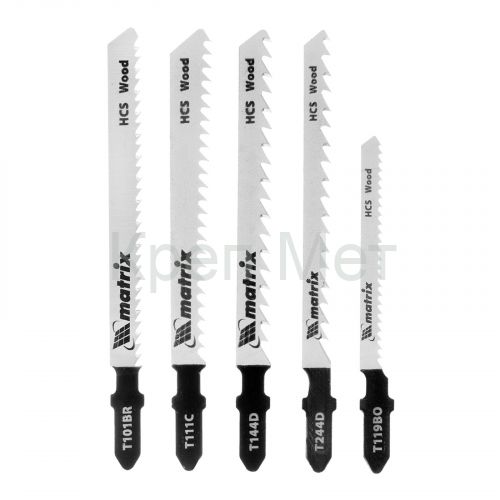 Набор полотен для электролобзика по дереву, 5 шт Matrix Professional