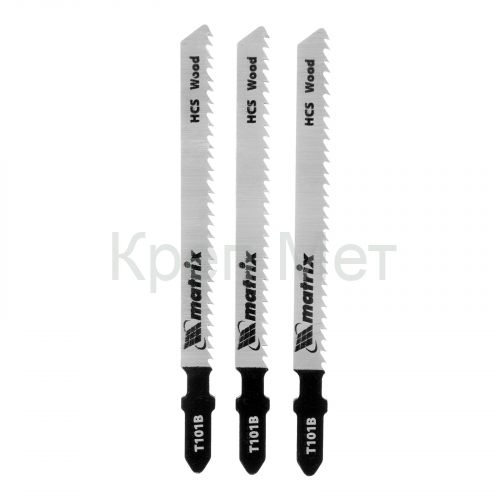Полотна для электролобзика по дереву, 3 шт, T101B, 75 х 2.5 мм, HCS Matrix Professional