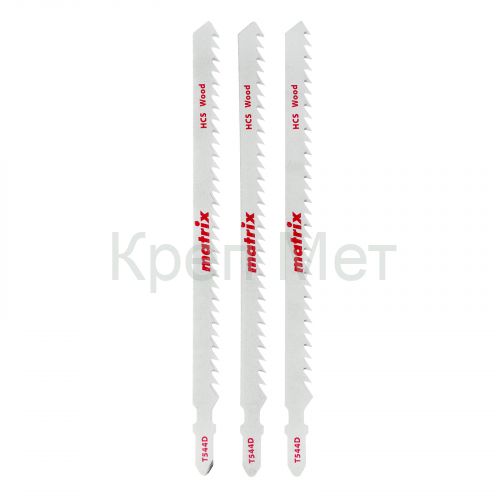 Полотна для электролобзика  по дереву, 3 шт, T544D, 125 x 4 мм, HCS Matrix