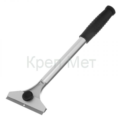 Скребок, 100 мм, фиксированное лезвие, удлиненная металлическая обрезиненная ручка Matrix