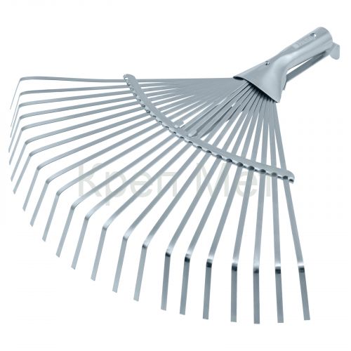Грабли веерные стальные, 300 - 480 мм, 22 плоских зуба, оцинкованные,раздвижные, без черенка, Palisad