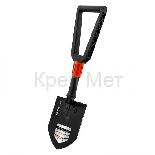 Лопата походная, 150х205х253 - 590 мм, пластик. рукоятка, складная в чехле, Stels