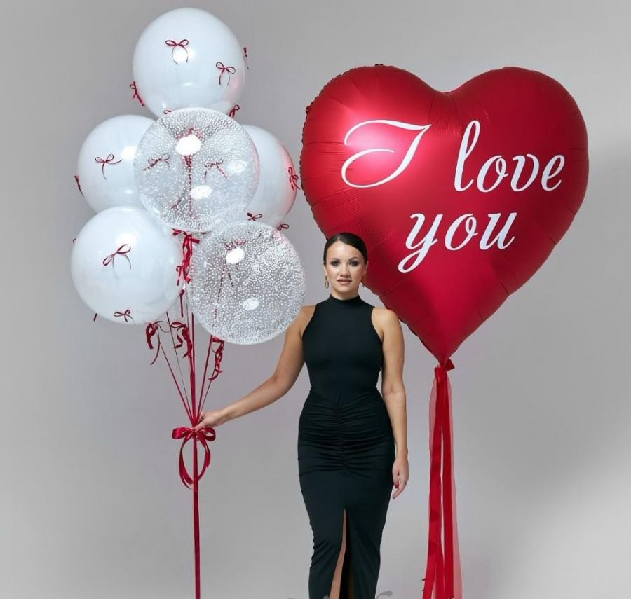 Сет из воздушных шаров "С любовью"