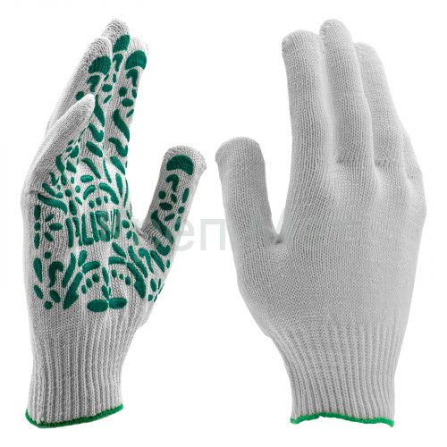 Перчатки садовые х/б, ПВХ покрытие, "Летний сад", 10 класс Palisad