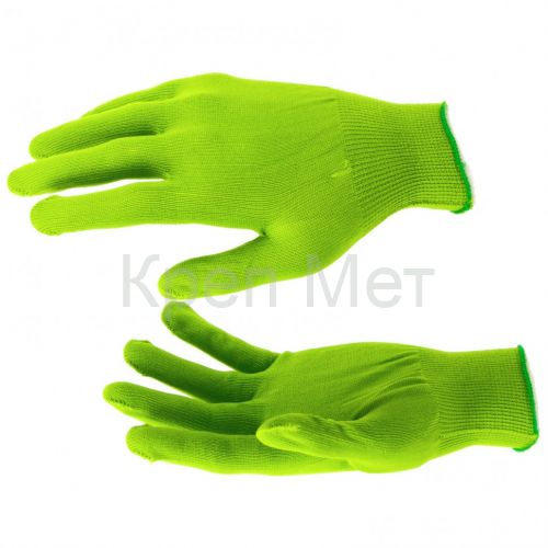 Перчатки Нейлон, 13 класс, цвет изумрудный, L