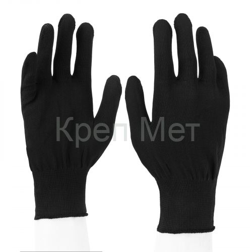 Перчатки Нейлон, 13 класс, черные, XL