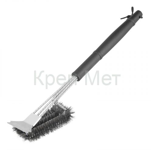 Щетка для чистки гриля 46,5 см, 2 в 1 (щетка, скребок) Camping Palisad