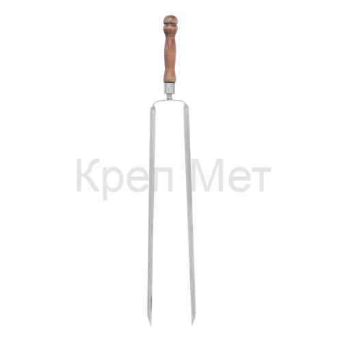 Вилка-шампур 640 x 2 x 12 x 2 мм, с деревянной рукояткой, нержавеющая сталь, Camping Palisad