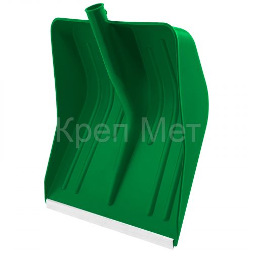 Лопата для уборки снега пластиковая, зеленая, 420 х 425 мм, без черенка, Сибртех
