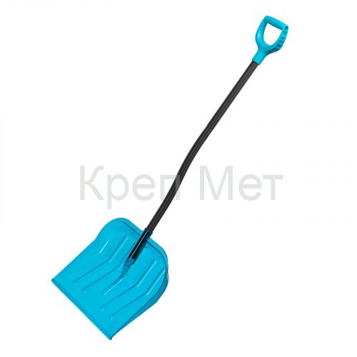 Лопата для уборки снега, поликарбонат, 475х400х1385мм, алюминиевый черенок, ПВХ оплетка, LUXE Palisad