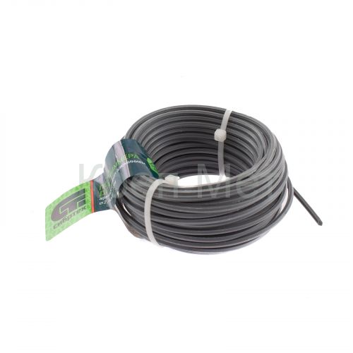 Леска для триммера звезда, армированная алюминием, 2.4 мм х 15 м, Сибртех